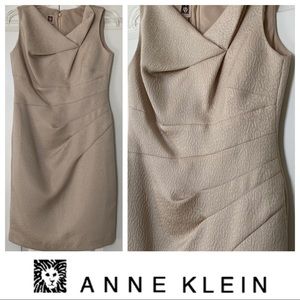 NWOT Sz4 Champagne Shimmer Sleeveless Sheath Dress